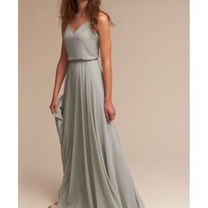 Inesse Dress by BHLDN size 8, Morning Mist, hemmed